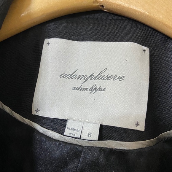 ADAM LIPPES Black Single Button Wool Jacket - Picture 6 of 7